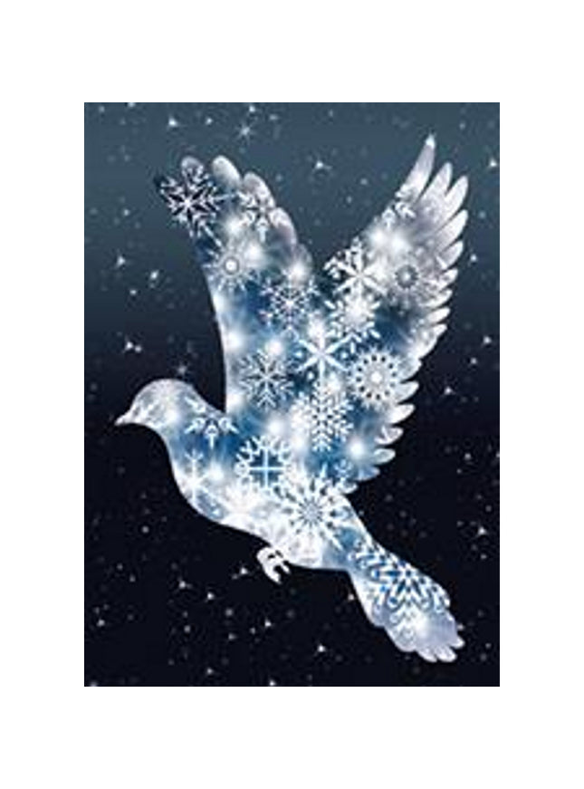 Wenskaart vredesduif sterren