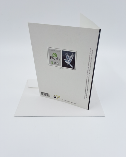 Wenskaart vredesduif sterren