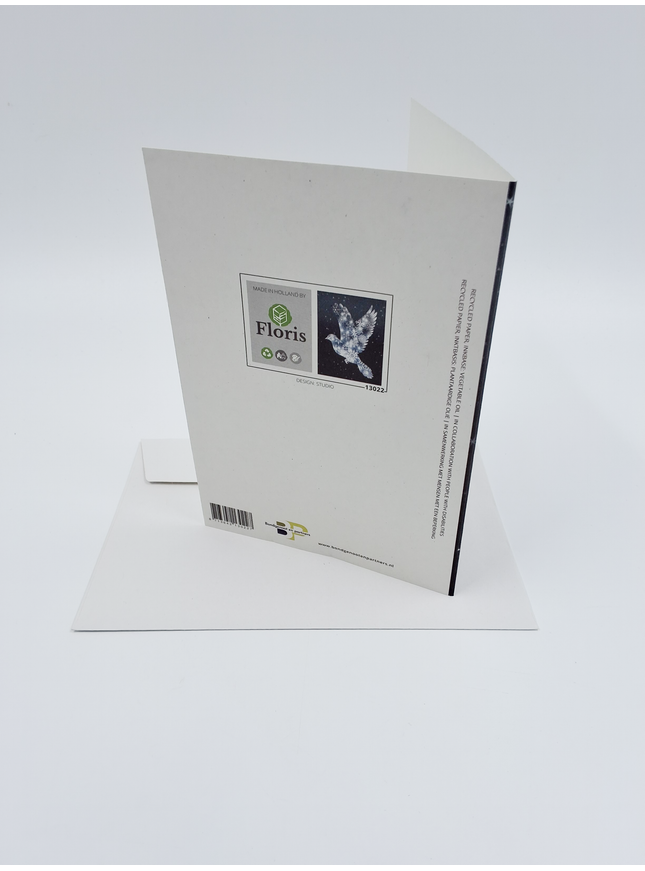 Wenskaart vredesduif sterren