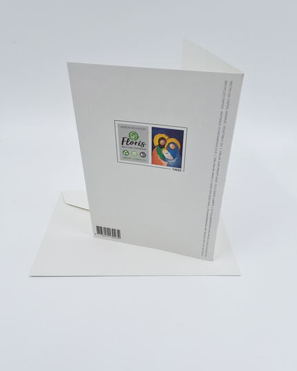 Wenskaart kerstbal heilige familie