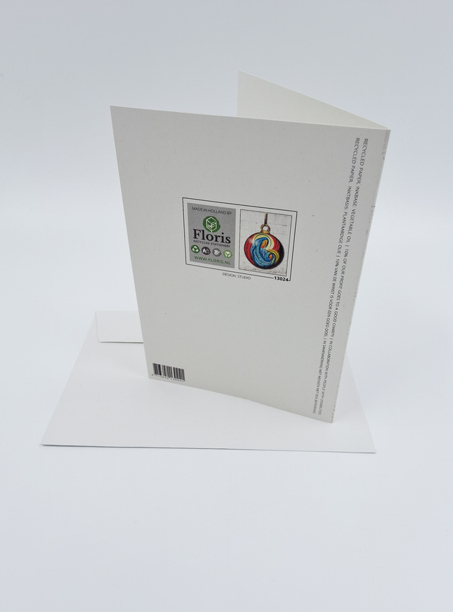 Wenskaart kerstbal Maria Jezus