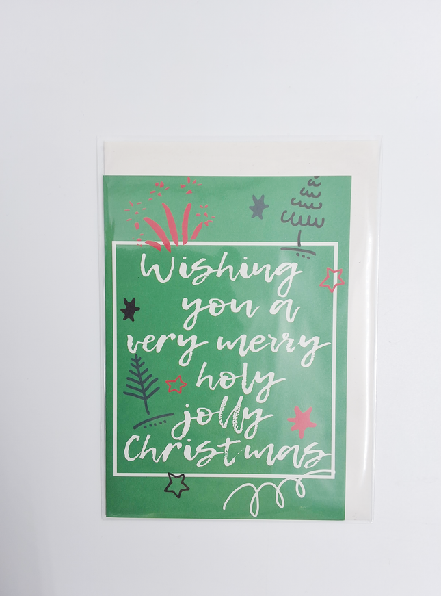 Wenskaart tekst "Wishing you ..."
