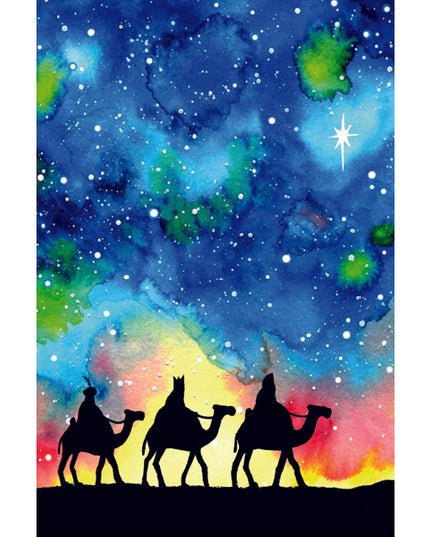 Wenskaart 3 koningen met sterrenhemel