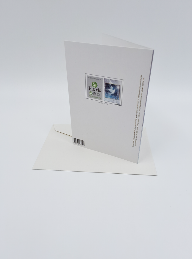 Wenskaart duif met sterren