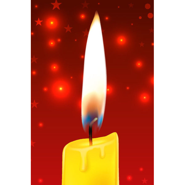 Wenskaart kaars sterkte feestdagen