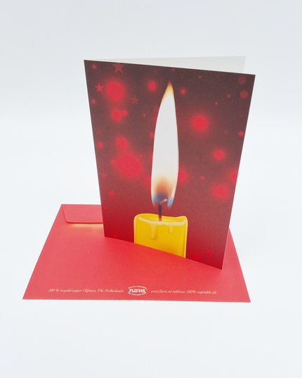 Wenskaart kaars sterkte feestdagen