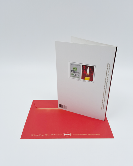 Wenskaart kaars sterkte feestdagen