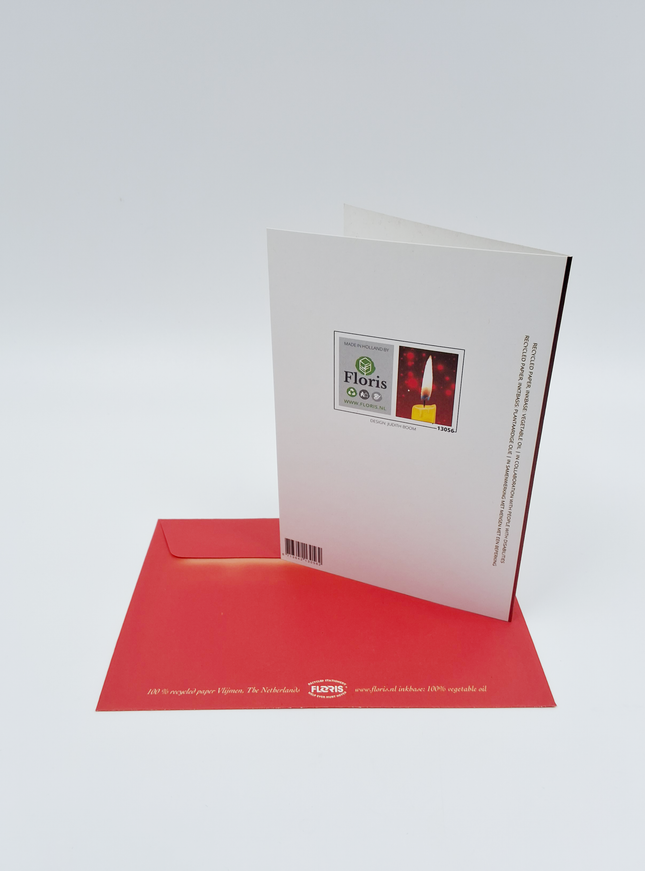 Wenskaart kaars sterkte feestdagen