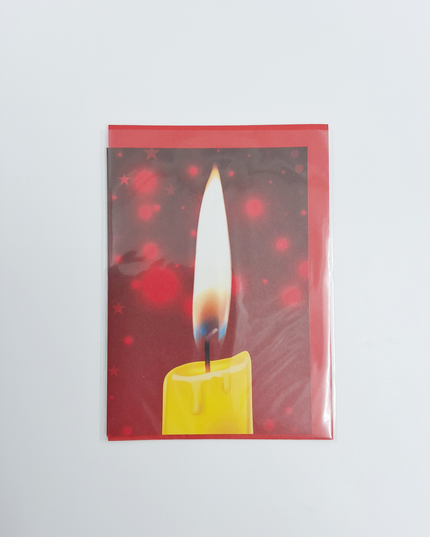 Wenskaart kaars sterkte feestdagen