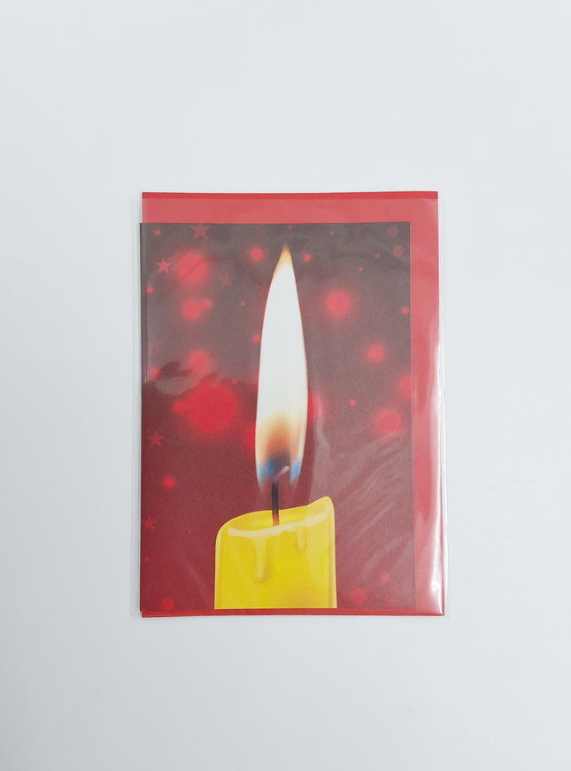 Wenskaart kaars sterkte feestdagen