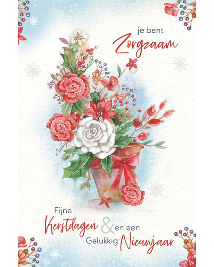 wenskaart bloemen in pot