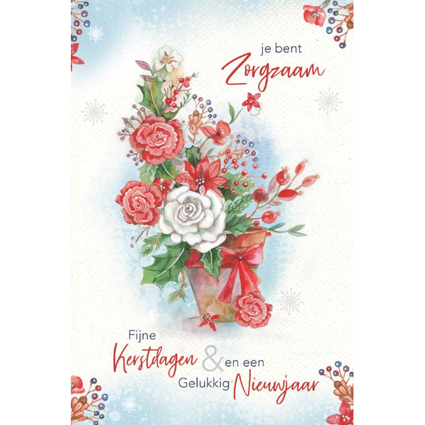 wenskaart bloemen in pot