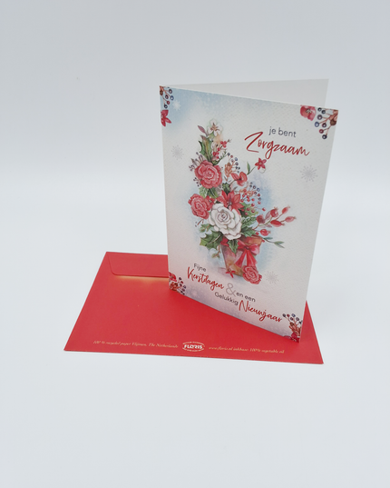 wenskaart bloemen in pot