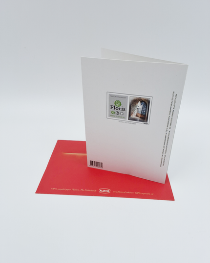 Wenskaart raam met duif