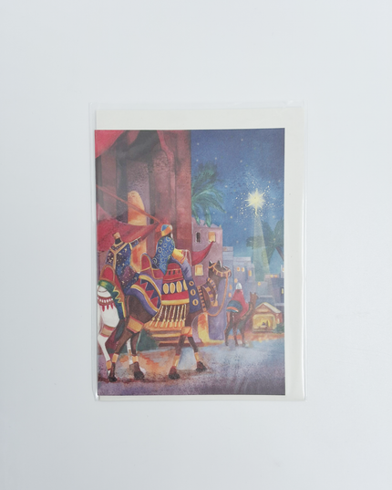 Wenskaart drie koningen in de stad