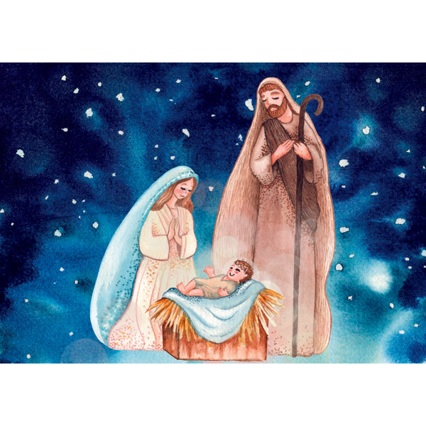 Wenskaart Jozef en Maria