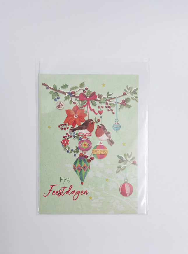 wenskaart vogels en ballen