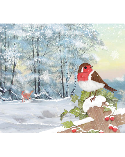 Wenskaart kerstman in bus