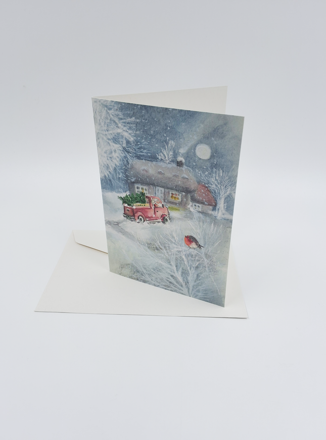 Wenskaart blauwe wereldbol