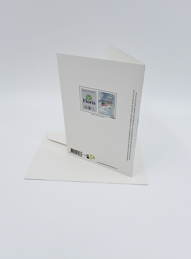 Wenskaart blauwe wereldbol