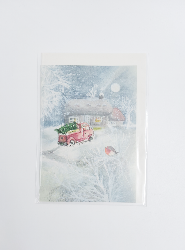 Wenskaart blauwe wereldbol