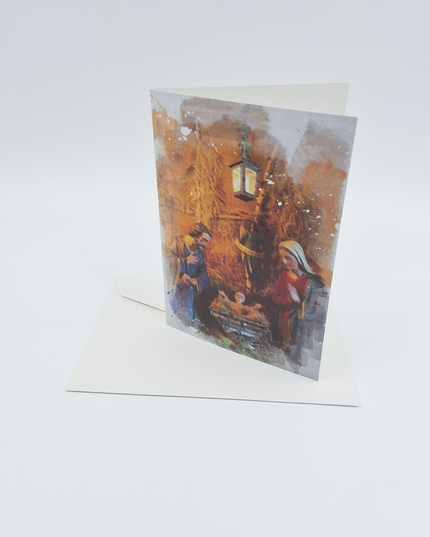 Kerstkaart Jozef en Maria