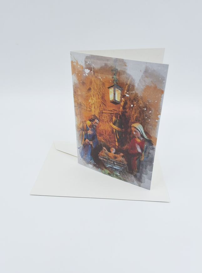 Kerstkaart Jozef en Maria