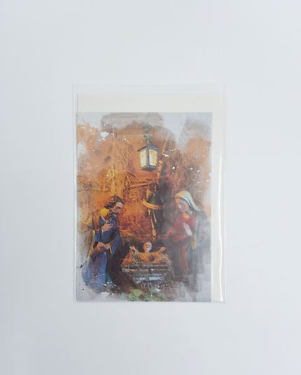 Kerstkaart Jozef en Maria