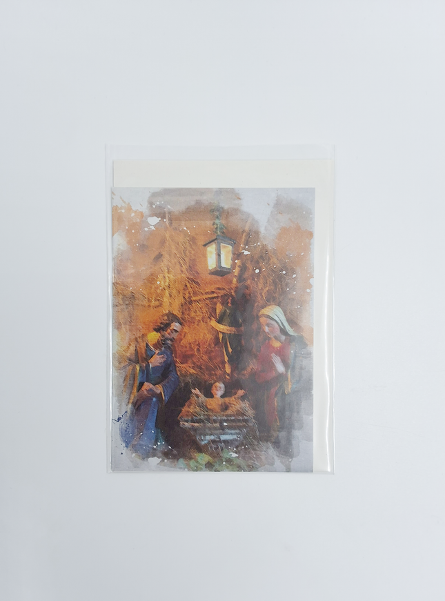 Kerstkaart Jozef en Maria