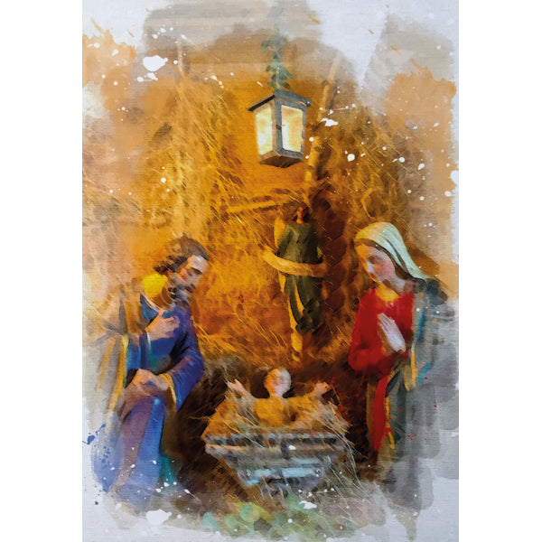 Kerstkaart Jozef en Maria