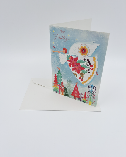 Wenskaart engel in kleur