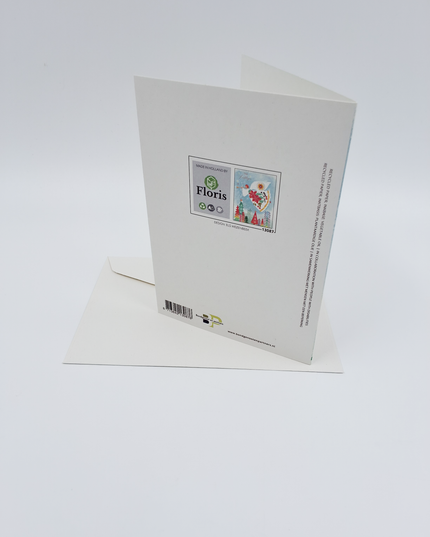 Wenskaart engel in kleur