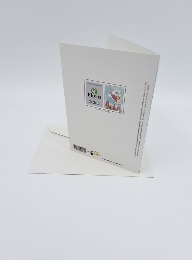 Wenskaart engel in kleur