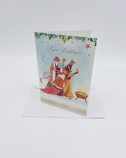 Wenskaart drie koningen in kleur