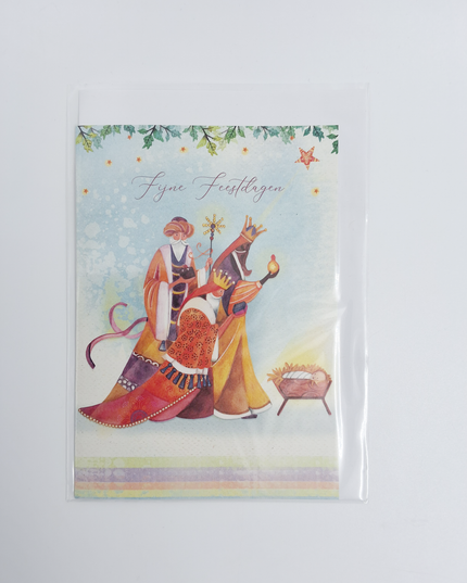 Wenskaart drie koningen in kleur