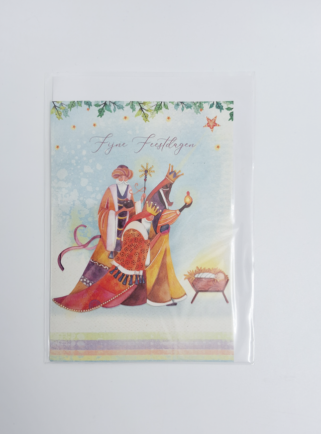 Wenskaart drie koningen in kleur