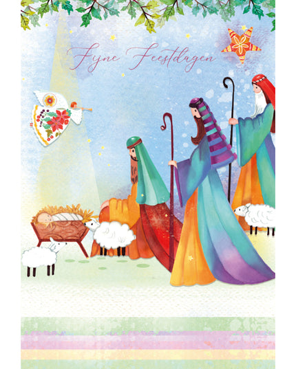 Wenskaart herders en engel