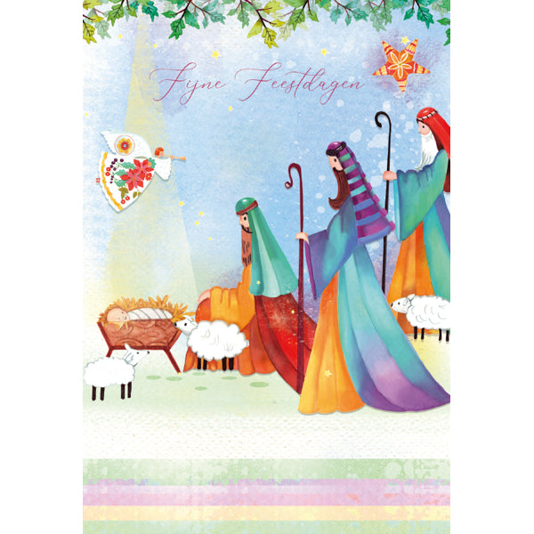 Wenskaart herders en engel