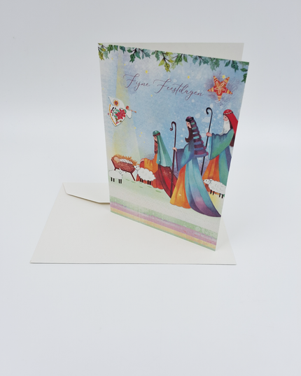 Wenskaart herders en engel