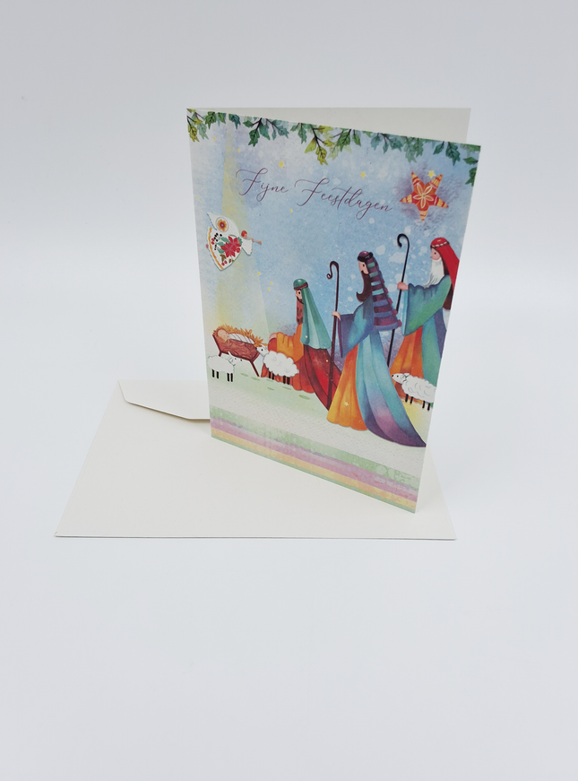 Wenskaart herders en engel