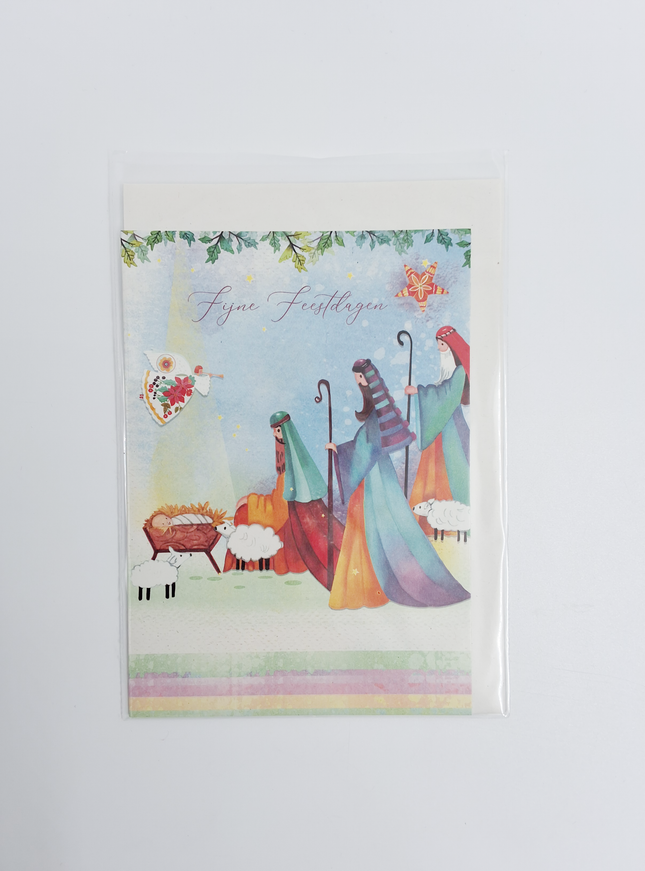 Wenskaart herders en engel