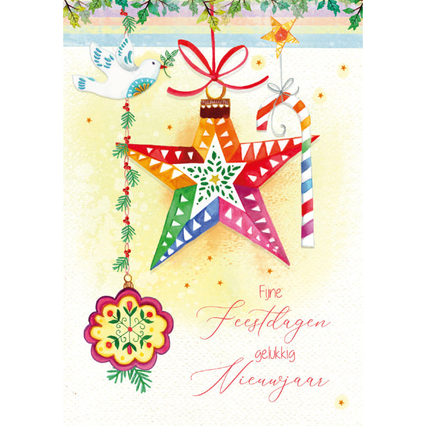 Wenskaart kerst ster