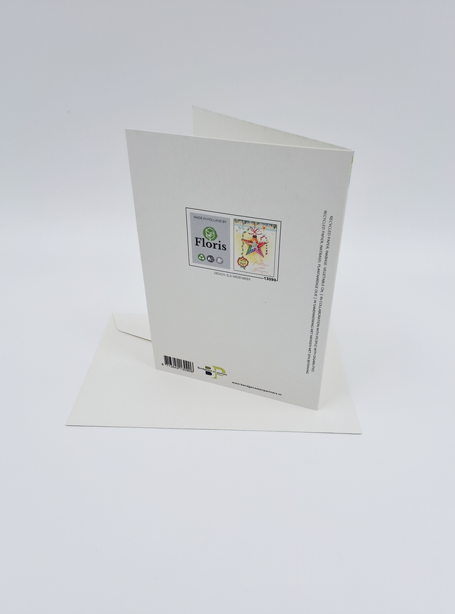 Wenskaart kerst ster