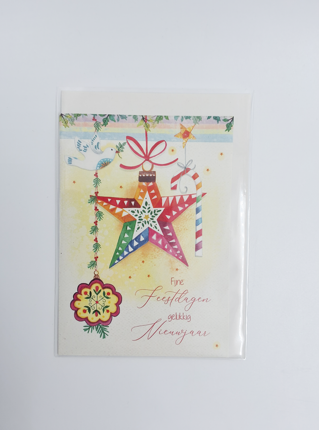 Wenskaart kerst ster
