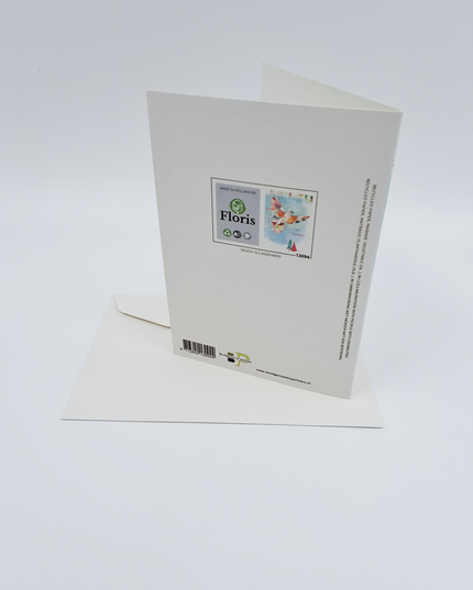 Wenskaart kleurrijke duif