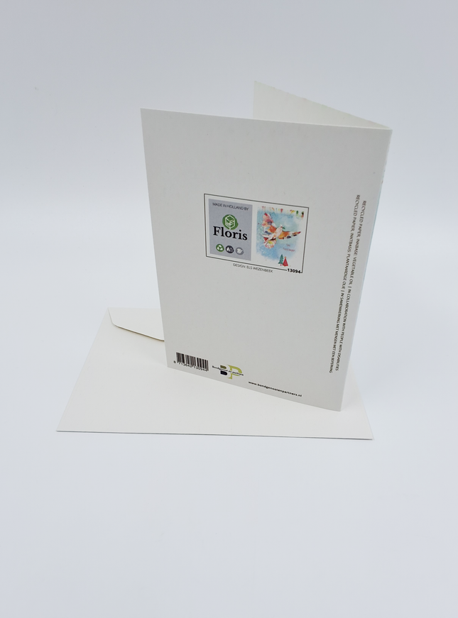 Wenskaart kleurrijke duif