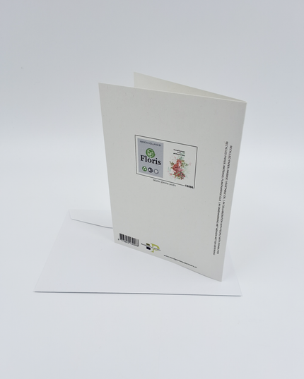 Wenskaart vos, prettige feestdagen