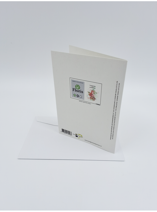 Wenskaart vos, prettige feestdagen