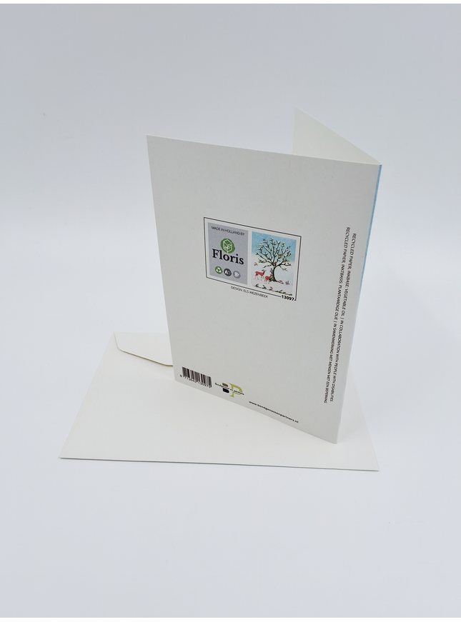 wenskaart vogels en herten