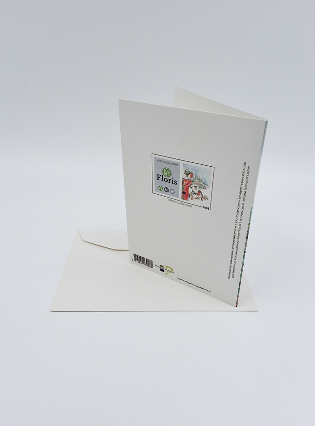 Wenskaart vogel op een tak